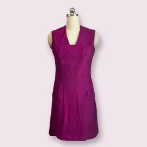 Vintage Purple Corduroy Dress